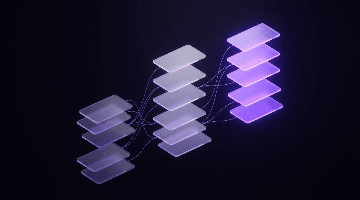 Kanban board with cards, columns, and Linear sync indicator